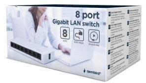 Gembird netværksswitch 8 porte 10 100 1000mbps - 9510310