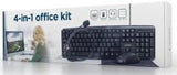 Enzo gembird hjemmearbejdssæt sort tastaturmus + måtte og headset - 9510121