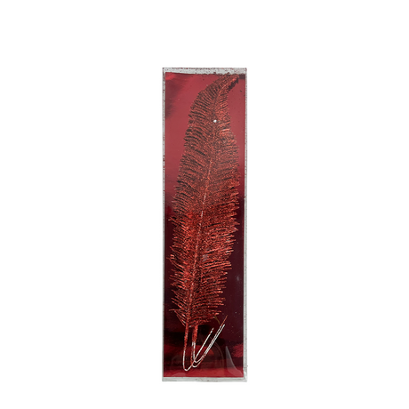 Glittertak veer rood 3 stuks