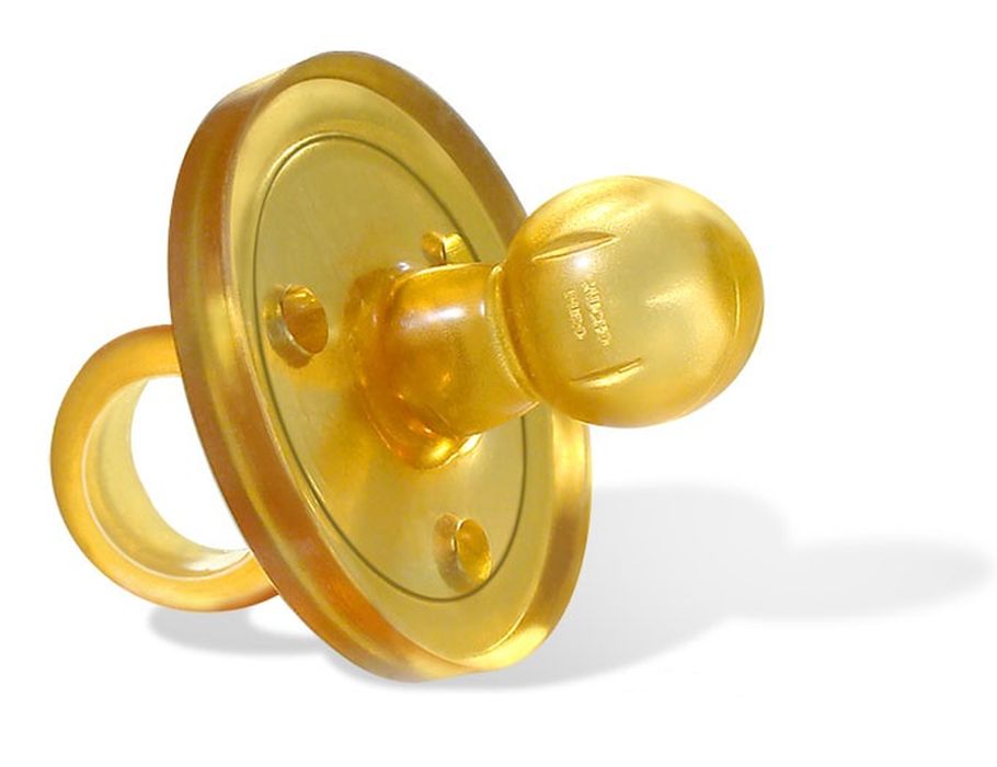 Goldi sauger sutte naturgummi rund - str. s - 0-3m