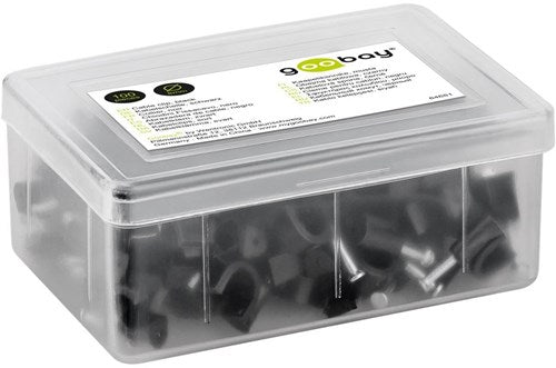 Enzo goobay kabelklemme 8 mm rund sort boks (100) - 4113233