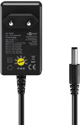Enzo goobay strømforsyning 1500ma 18w stabiliseret - 7795514