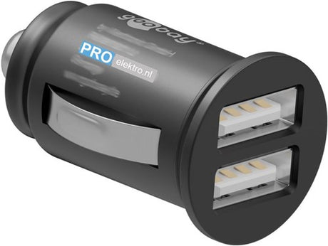 Goobay USB biloplader dobbelt 12v-24v 2.4a - 9540127
