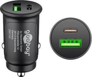 Enzo Goobay USB biloplader USB-C og USB-A 12V-24V 3A sort - 9540129