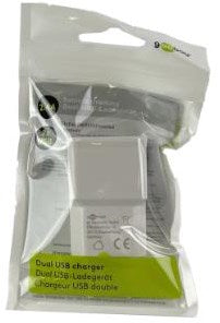 Enzo goobay USB-oplader vinklet dobbelt 2.4a hvid - 9550150