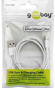 Enzo goobay USB lightning ladekabel 1m hvid - 9550380