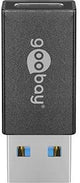 Goobay USB-A 3.0 superspeed > USB-C-adapter (sort)