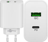 Goobay USB + USB-C hurtigoplader 45W hvid - 9550194