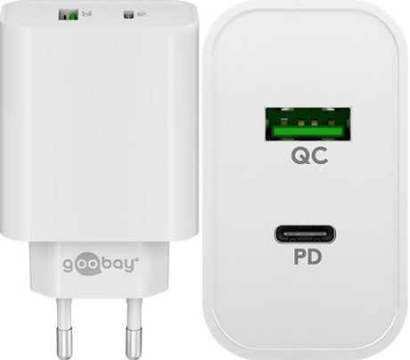 Goobay USB + USB-C hurtigoplader 45W hvid - 9550194