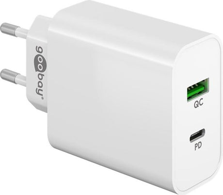 Goobay USB + USB-C hurtigoplader 45W hvid - 9550194
