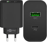Enzo Goobay USB + USB-C hurtigoplader 45W sort - 9550193
