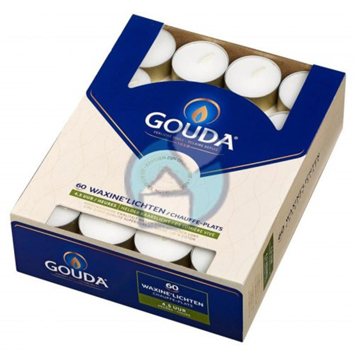 Gouda vokslys 4,5 timers æske a 60 stk wit