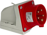 GP CEE 5P 32A 400V OPB WCD rød med stifter - 6315177