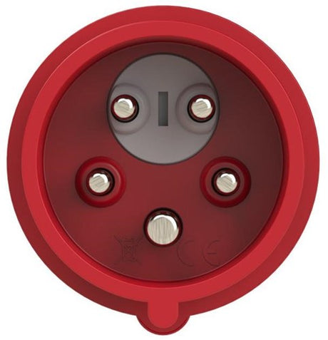 GP CEE 5P 32A 400V OPB WCD rød med stifter og faseskifter - 6313178