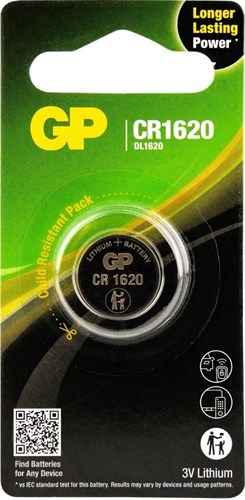 GP - CR1620 Lithium Button Cell 3V 1PK