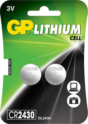 Gp cr2430 lithium 3 volt blister 2