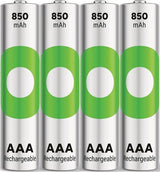 GP Genopladelige AAA -batterier 850mAh NIMH 4PK