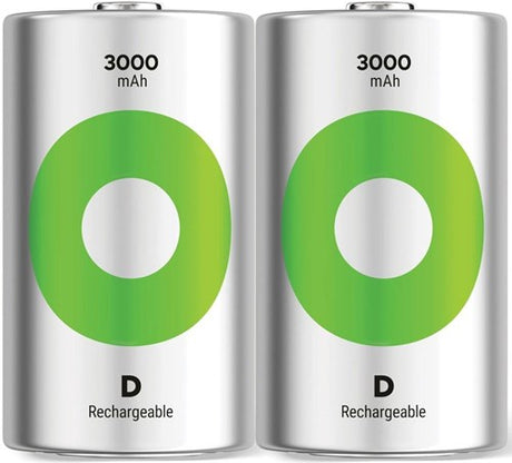 Gp nimh oplaadbare batterij d 3000ma blister(2) - 3311470
