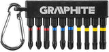 Grafit bit sæt 10-delt lang i holder med krog - 6480220
