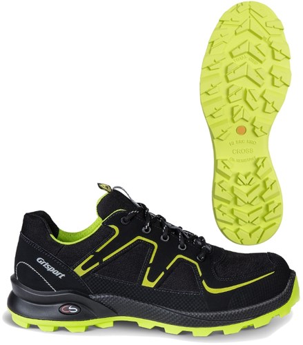 Grisport safety cross safety xtrail 3365 laag s3 zwart lime - maat 39 - 00.049.010.39
