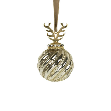 Julekugle gevir glas guld ã˜8cm