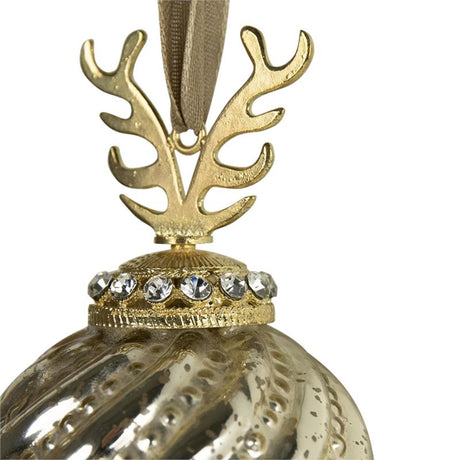 Julekugle gevir glas guld ã˜8cm