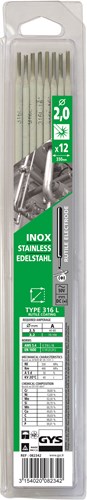 Gys speciale elektrodes rvs o2,0mm (x12) - 5193082359 5193082359