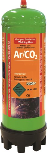 Gys engangsgasflaske, argon co2, 1,8l - 5193043664 5193043664