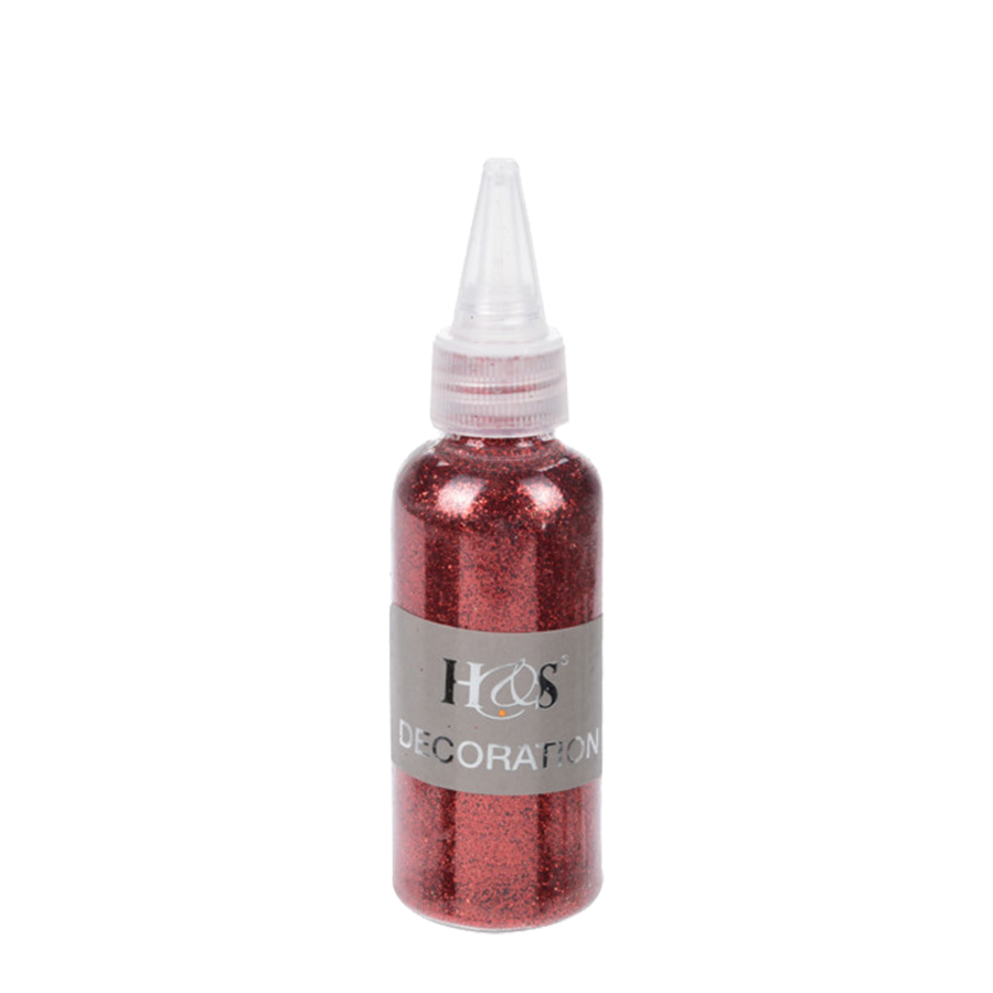 H s glitter klein rood 40gr