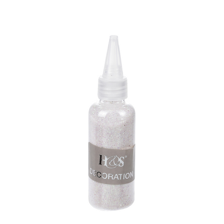 H s glitter klein wit 40gr