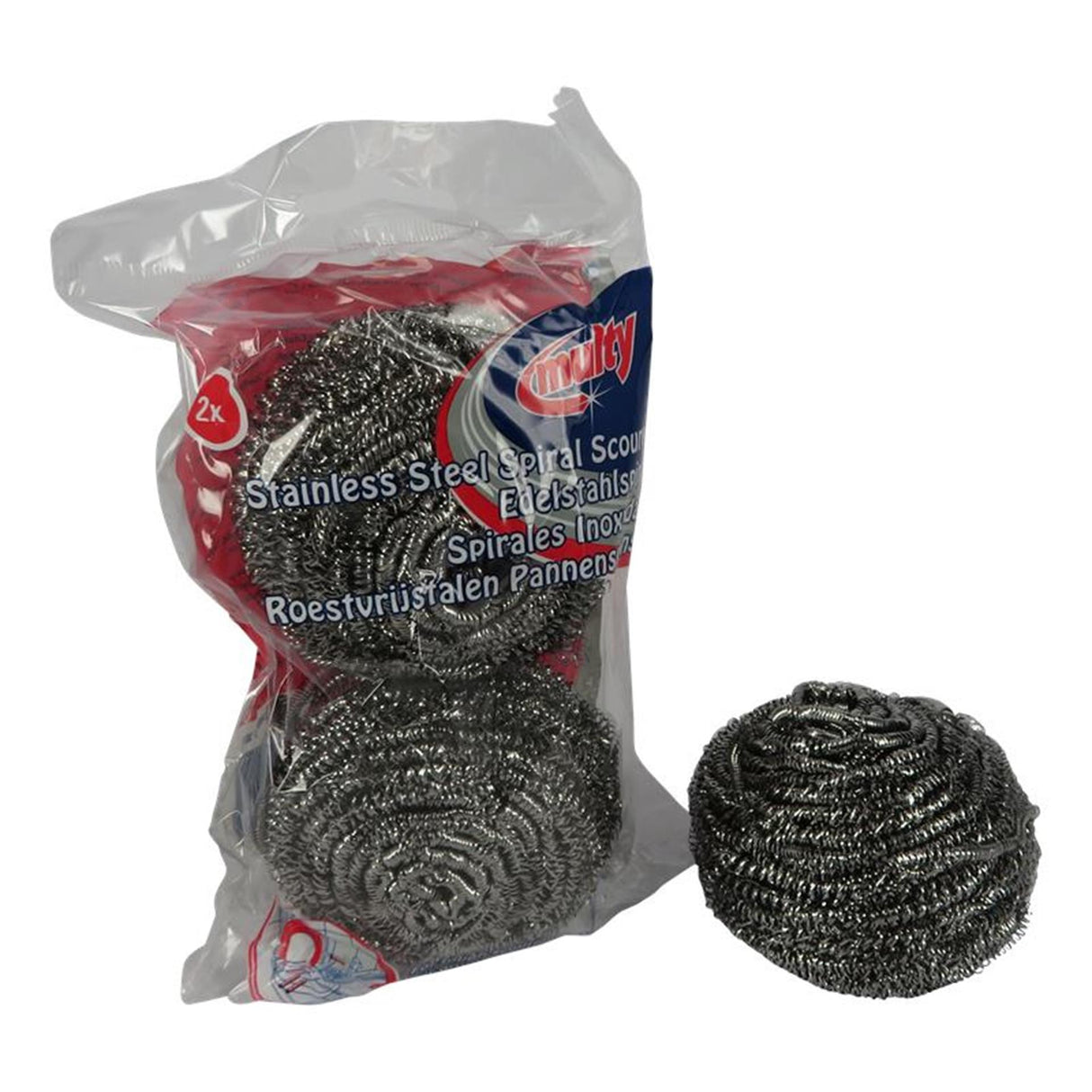 Multy pandesvamp rustfrit stål 2 stk