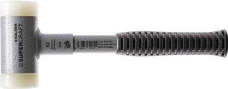 Halder kunststofhamer | lengte 300 mm hoofd-d. 40 mm | stalen buis terugslagvrij | hard nylon wit | 1 stuk - 3377.040 - 3377.040