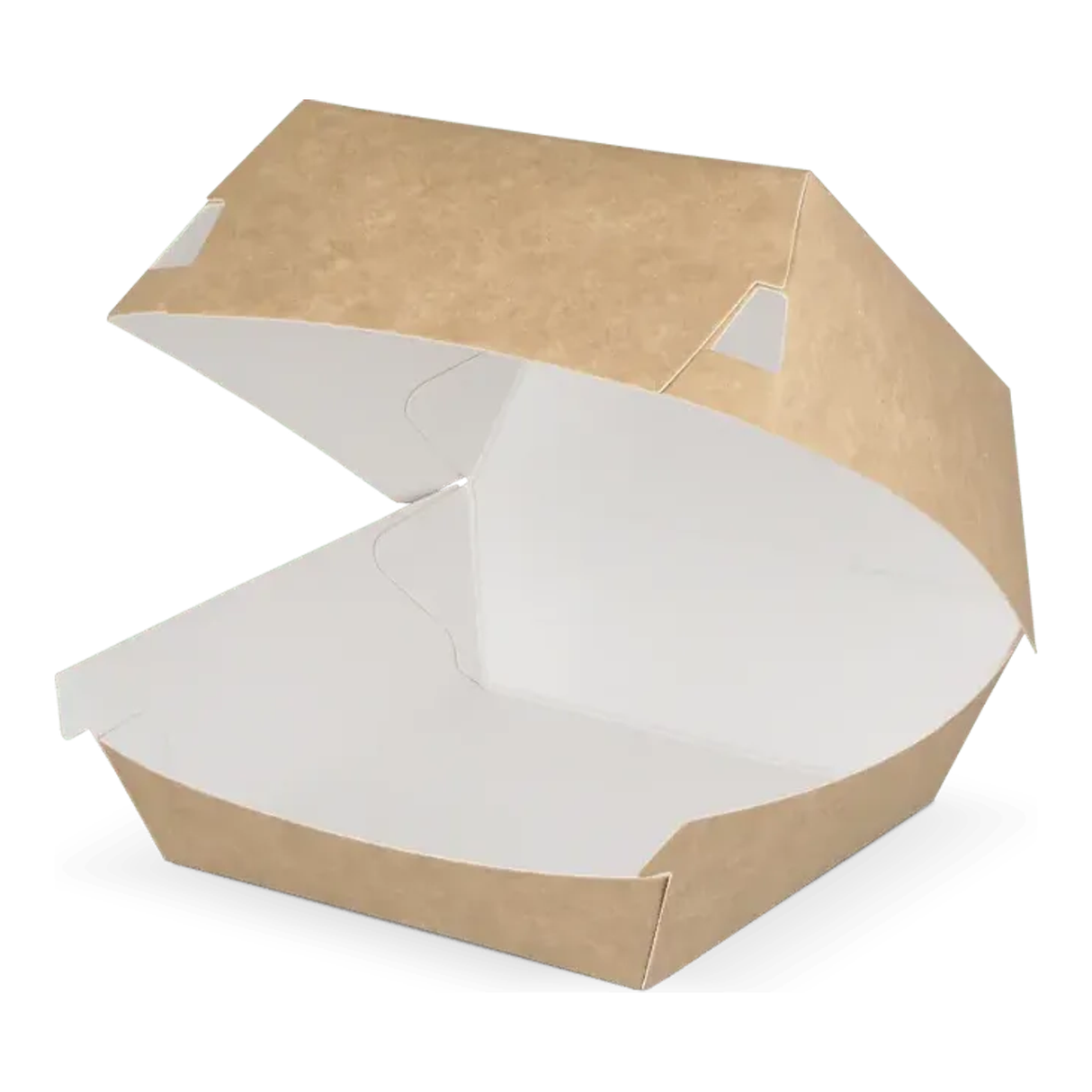 Takeaware hamburgerbak klein kraft wit bio (400 stuks)