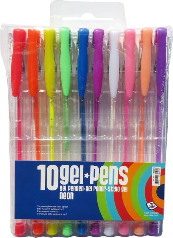 Van der Doelen haza gelpenne neon 10 stk