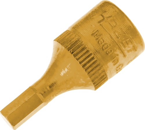 Hazet topnøgle bit | 1 4 tommer (6,3 mm) firkantet hul | indvendig sekskantprofil | sw 4 mm - 8501-4-