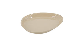 Tray organisch hammered beige 16x12x1cm