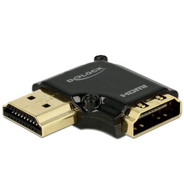 HDMI et koblingsstykke vinkelret på højre