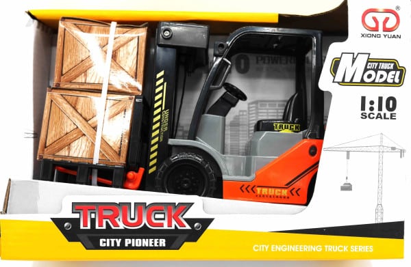 Jonotoys gaffeltruck med friktionsdrev og palle