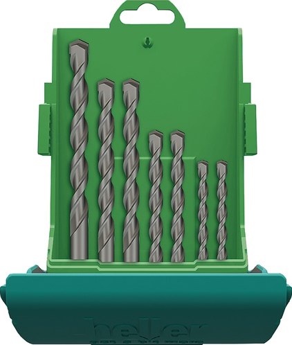 Heller betonsten boresæt | 7-delt | d. 4 5 2 x 6 8 10 12 mm | 1 stk - 16884 - 16884a