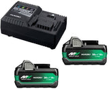 Hikoki uc18ysl3whz boosterpakke | 2 x multi-volt bsl38a18x batterier 5ah 18v 2,5ah 36v + hurtigoplader uc18ysl3