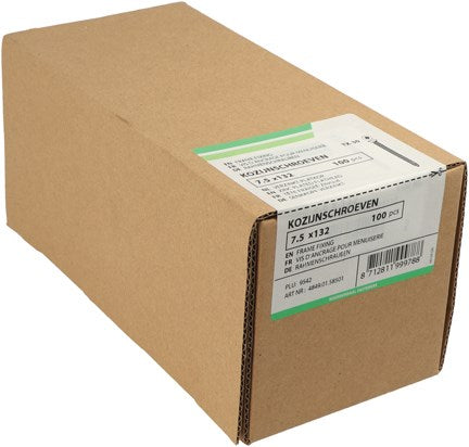 Hoenderdaal fasteners hoenderdaal kozijnschroef vz pk torx tx30 7.5x132 | 100 stuks - 4849.01.58501