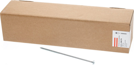 Hoenderdaal fasteners hoenderdaal spaanplaatschroef verzinkt platkop deeldraad torx tx25 6.0x180 70 | 100 stuks - 0206.01.51301
