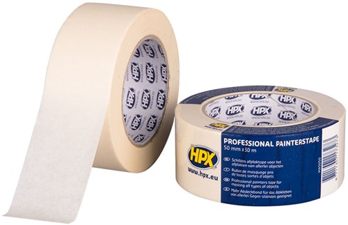 Hpx produkter afdækningstape afdækningstape 60 c cremehvid 50mm x 50m