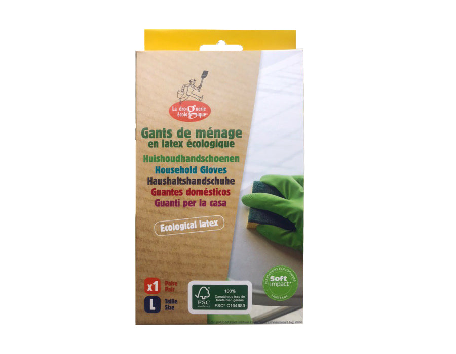 La droguerie écologique husholdningshandsker naturlatex fsc - s