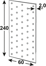 Connex perforeret plade 60x240x2 vz - hv2045