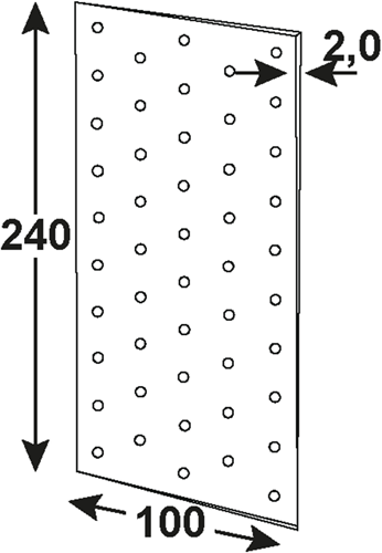 Connex perforeret plade 100x240x2 vz - hv2110