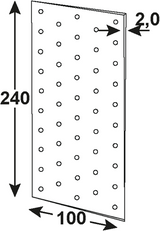Connex perforeret plade 100x240x2 vz - hv2110