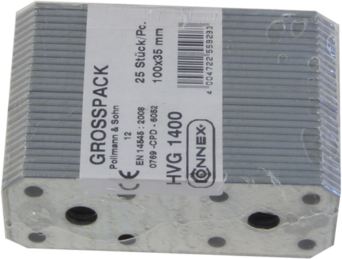 Connex tilslutningsplade 95x35x2,5 25 stk vz - hvg1400