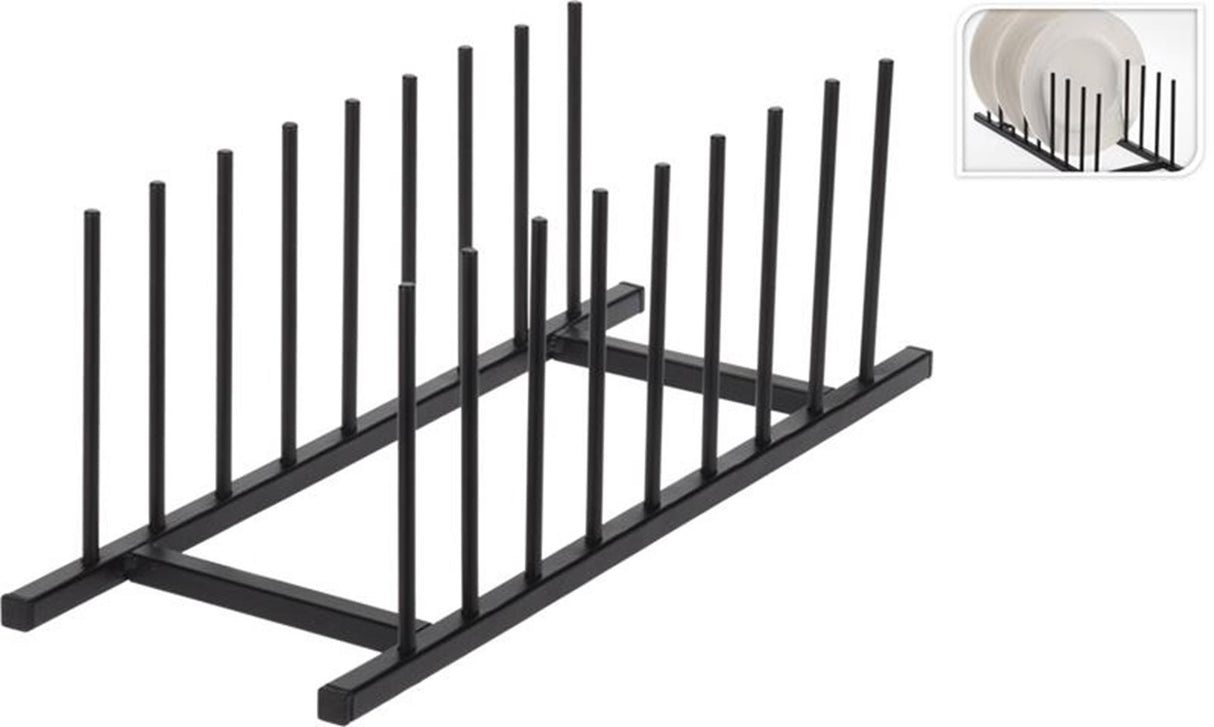 Ultrafrisk metalpladeholder 34,5x12,5 cm sort