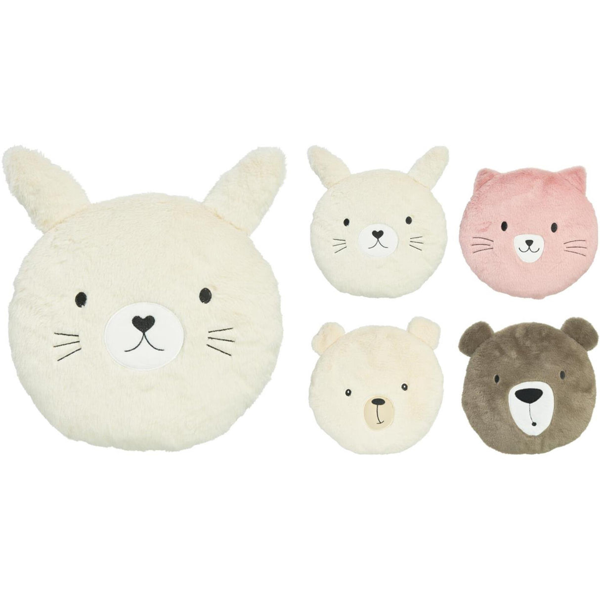Home styling kussen dieren hoofd 4 assorti